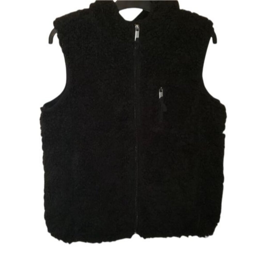 Weatherproof Hooded Teddybear Vest Size Medium